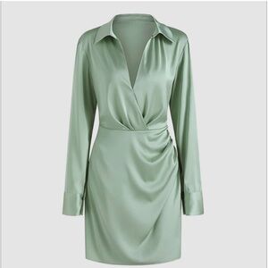 Dirty Martini Long Sleeve Mini Dress - Pale Green NWT (M)
